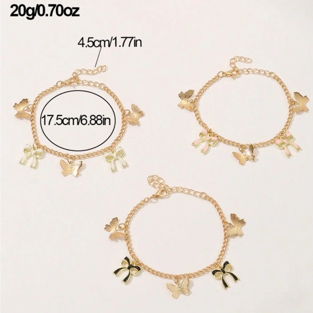 Gold Bow Charm Bracelets - Picture 4 of 5